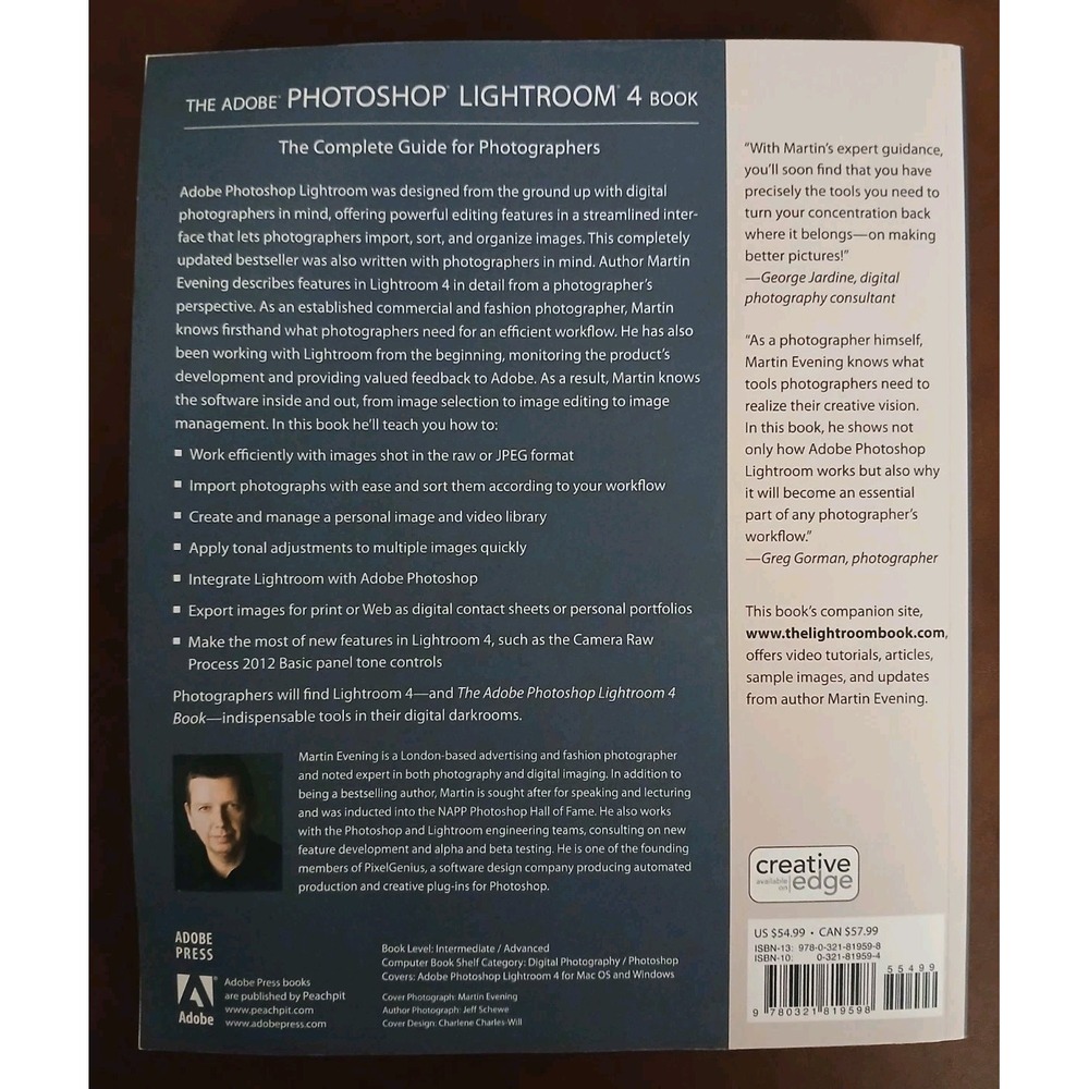 Adobe Photoshop Lightroom 4 Book Complete Guide - Photographers MSRP $54.99 #B37 - Picture 12 of 12